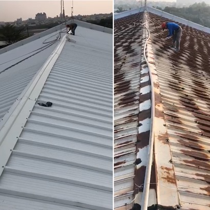Project Achievement 05-Datung Senior High School-Use Strong House Double Layer Hollow PVC Heat Insulation Roofing Panel